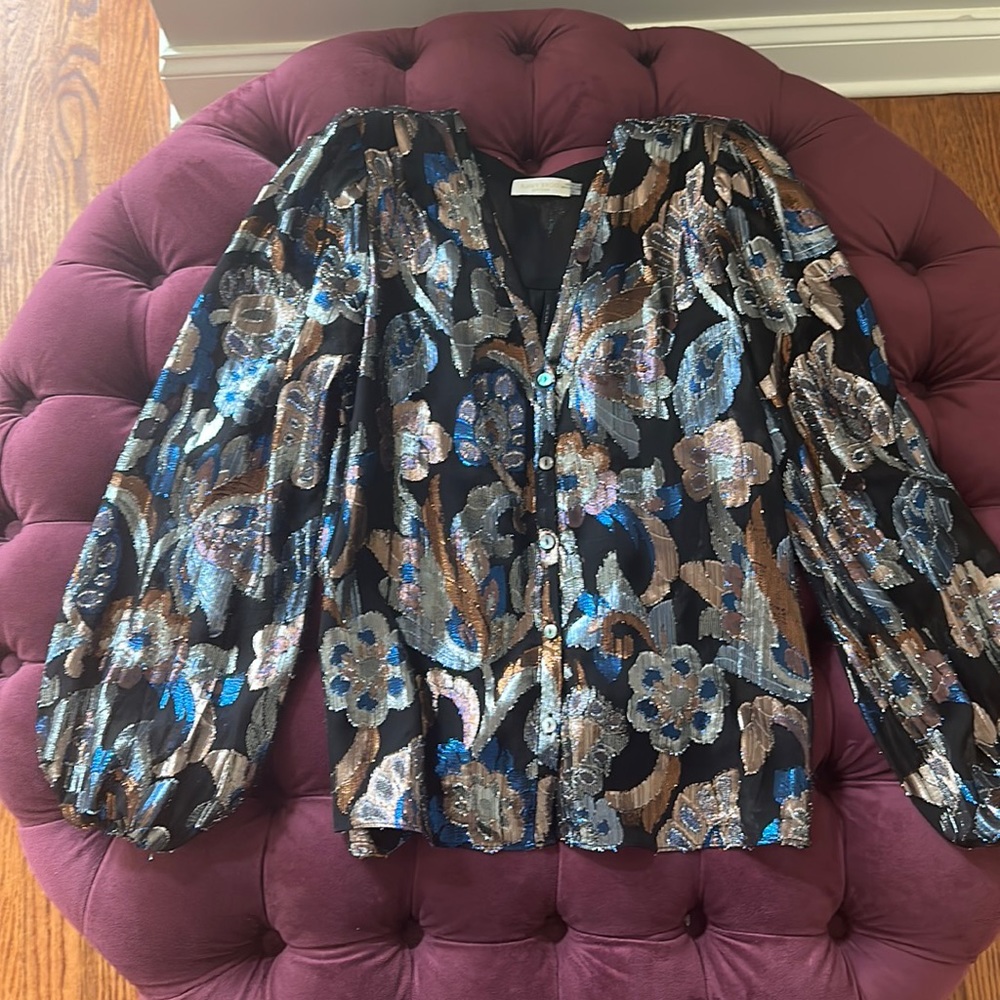 Silk metallic blouse Ramy Brook